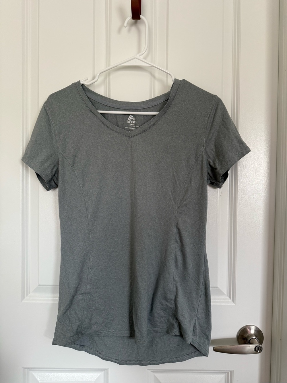 Women’s Gray/blue V-Neck Short Sleeve Top